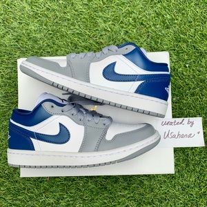 Nike Air Jordan 1 low retro grey blue shoes